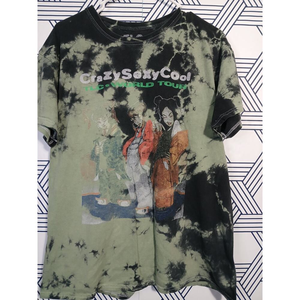 Vintage TLC CrazySexyCool World Tour Tie Dye 90s R&B Concert Graphic Shirt Y2K